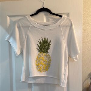 Wildfox Pinapple Cropped Tee